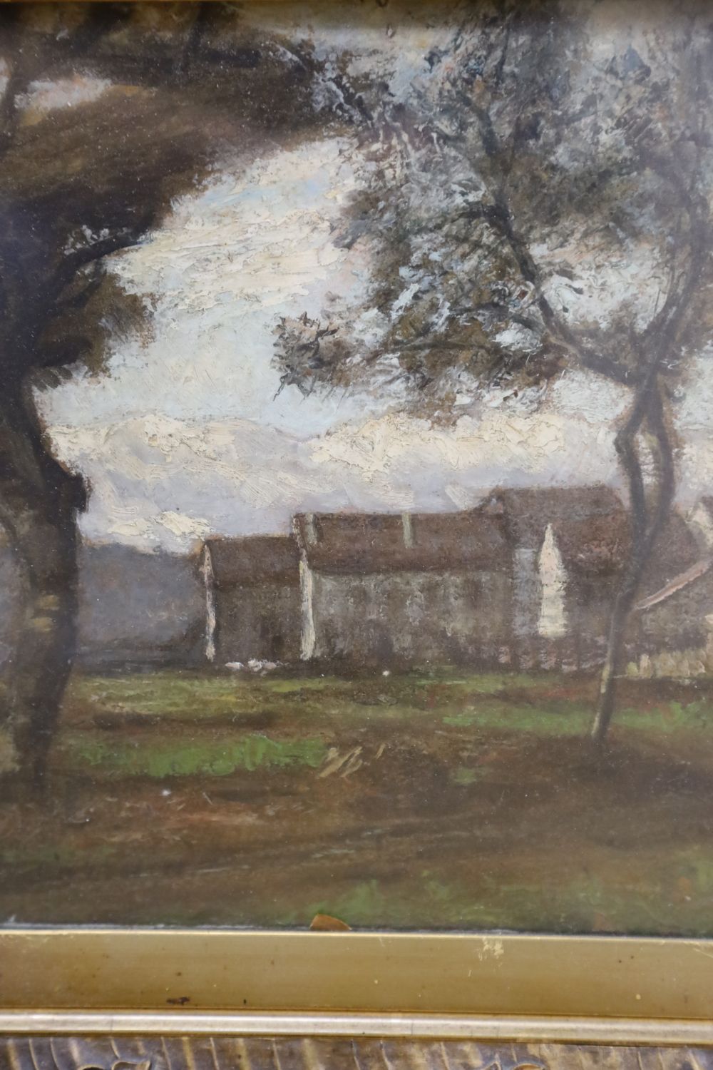 Attributed to Louis Hilaire Carrand (1821-1899), oil on canvas, Landscape Provence, 23 x 22cm